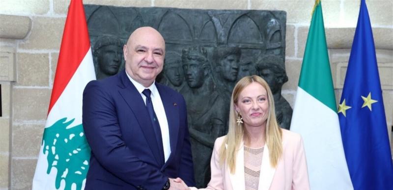 Lebanese President Aoun Discusses Post-UNIFIL Era with Italian PM Giorgia Meloni