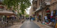 An outdoor seating in Gemmayzeh. Outdoor seating in Gemmayzeh