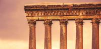The six columns of the Temple of Jupiter The six columns of the Temple of Jupiter