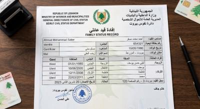 كيفية استخراج إخراج قيد عائلي في لبنان
