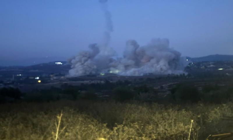 Massive Blast Shatters Windows in Khiyam, Lebanon