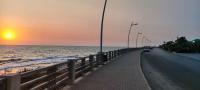 The seaside promenade in Amchit The seafront promenade in Amchit