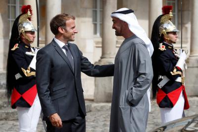 ماكرون يستقبل بن زايد فى الإليزيه
