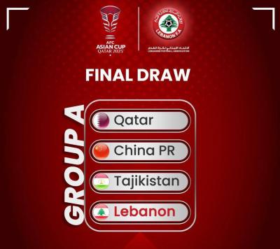 قرعة كأس أسيا لكرة القدم.. ولبنان في المجموعة الأولى