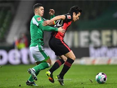 اينتراخت فرانكفورت يسقط أمام فيردر بريمن في الدوري الألماني الممتاز  .. فيديو