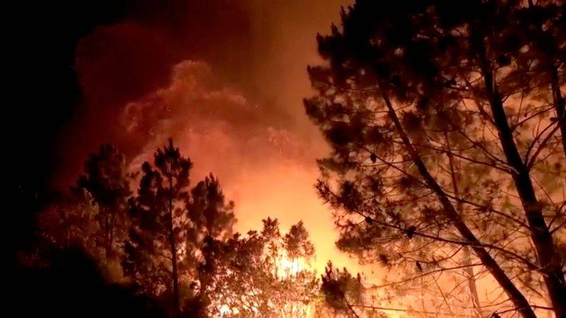 حريق يقضي على مساحات شاسعة من غابات إسبانيا... والسكان يغادرون المنازل
