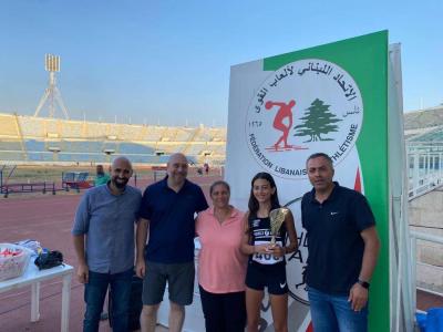 ألعاب القوى... رقمان قياسيان لأنجيلا طنوس وإيليانا معوض من نادي 