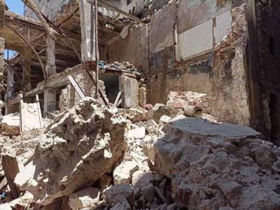 انهيار عقار من 3 طوابق بحي الخليفة في القاهرة