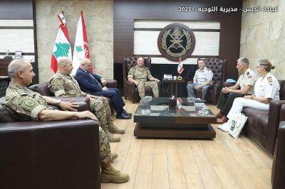 قائد الجيش تداول وزواره في أوضاع لبنان والمنطقة