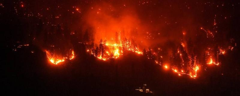 إشتداد حرائق الغابات في كولومبيا البريطانية