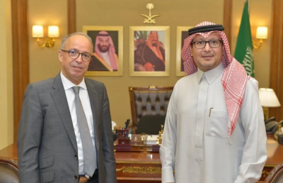 بخاري يلتقي السفير الجزائري الجديد في لبنان