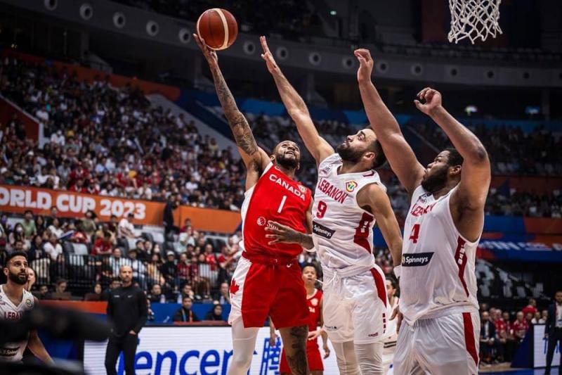 خسارة ثانية ثقيلة لمنتخب لبنان أمام كندا 128-73 ضمن نهائيات كأس العالم 2023