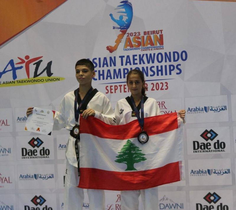 فضية وبرونزية لفتيان لبنان في بطولة آسيا بالتايكواندو