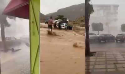 بالفيديو والصور - سيول تجتاح شرق المغرب.. والأرصاد الجوية تحذر