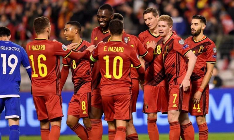هدف بالصدفة يقود بلجيكا لصدارة مجموعتها بتصفيات بطولة أوروبا