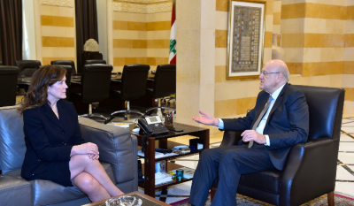 ميقاتي يلتقي في هذه الأثناء السفيرة الأميركية لدى لبنان دوروثي شيا