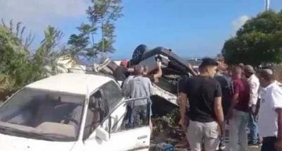 بالفيديو- جرحى في حادث سير على طريق صيدا الزهراني
