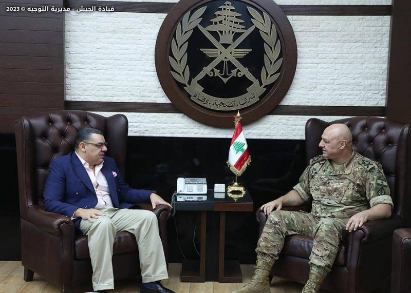قائد الجيش يستقبل السفير المصري لدى لبنان