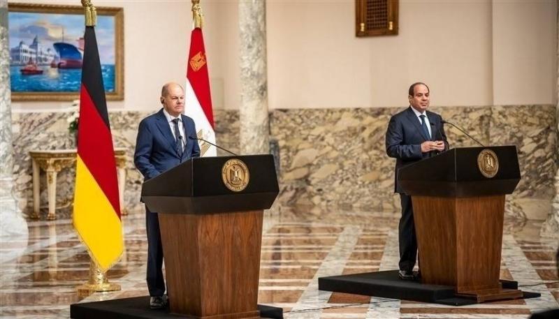 السيسي خلال لقائه شولتس: مصر ترفض أي تهجير للفلسطينيين إلى سيناء