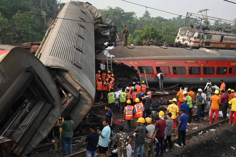 مقتل 10 على الأقل في حادث قطار  في الهند