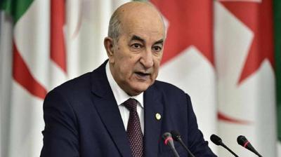 بالفيديو.. الرئيس الجزائري يدعو إلى رفع دعوى قضائية ضد إسرائيل