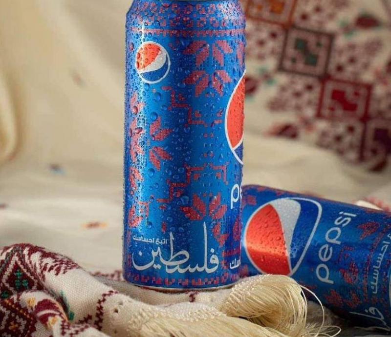 فلسطين على عبوات المشروبات الغازية