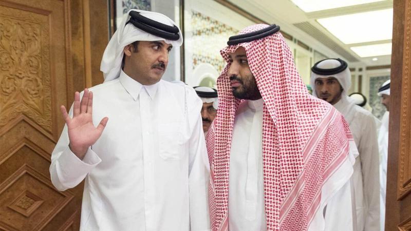 أمير قطر يبحث مع ولي العهد السعودي التطورات في غزة