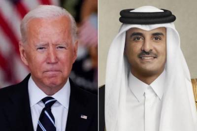 أمير قطر يتلقى اتصالا هاتفيا من الرئيس الأميركي بشأن غزة