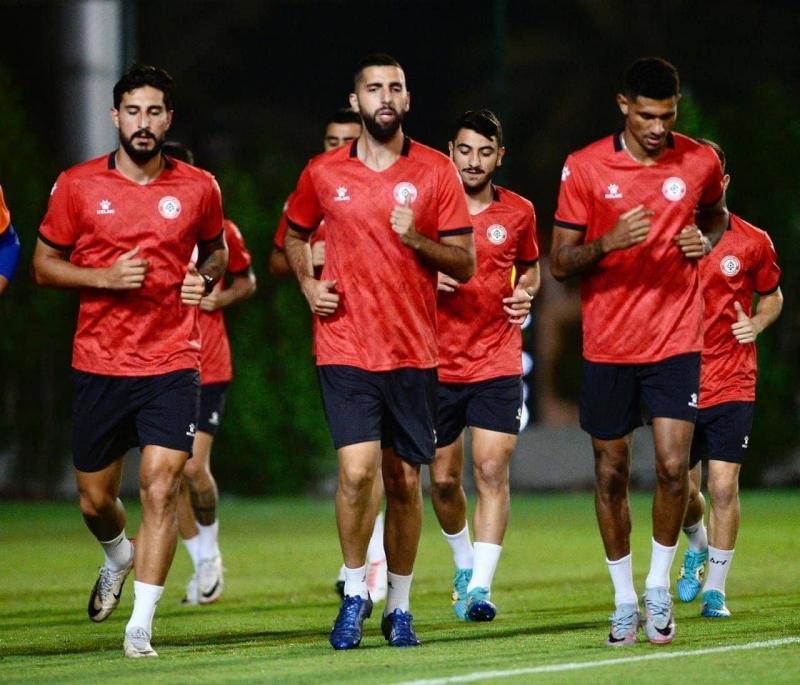 بالصور- منتخب لبنان يستعد لمواجهة المنتخب الفلسطيني الأولمبي