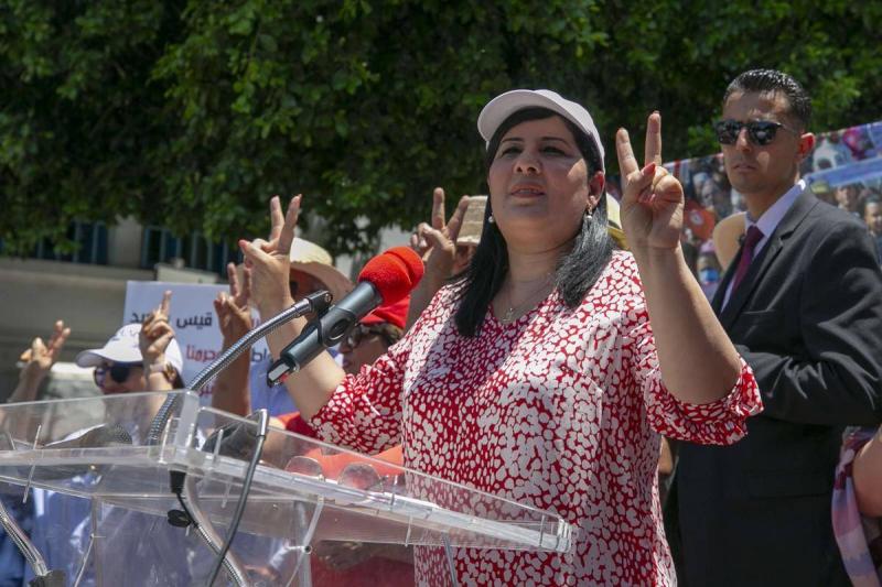 المعارضة التونسية عبير موسي تبدأ إضرابا عن الطعام في سجنها