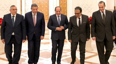 الرئاسة المصرية تنشر فيديو استقبال الرئيس السيسي لـ