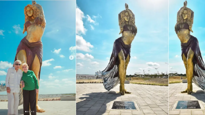 تمثال لشاكيرا يطل على الكاريبي ارتفاعه 6 أمتار ووزنه 6 أطنان