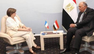 الأوضاع في غزة بين شكري ونظيرته الفرنسية