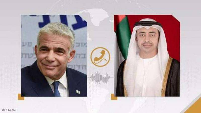 الشيخ عبدالله بن زايد يبحث مع لابيد العلاقات بين الإمارات وإسرائيل
