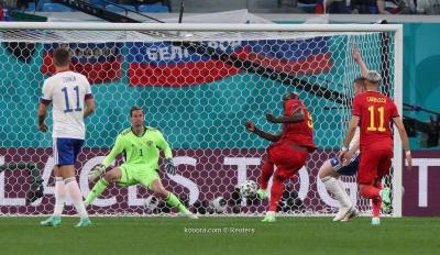 بالصور.. بلجيكا تفتتح حملتها في اليورو بثلاثية أمام روسيا