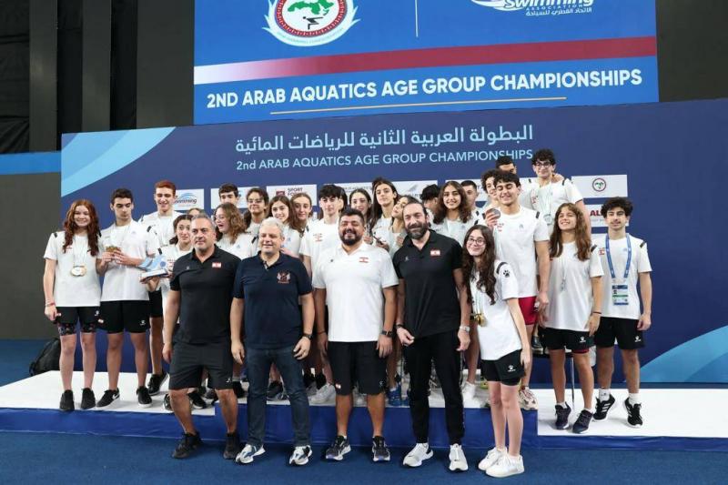 البطولة العربية للسباحة: 55 ميدالية ملوّنة للبنان