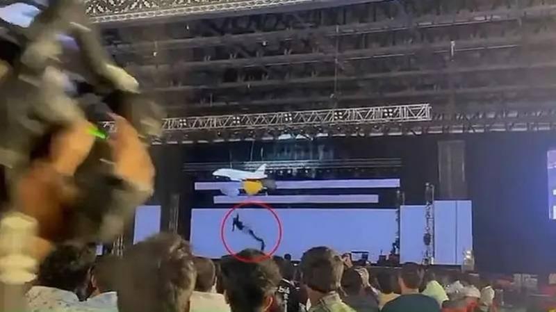 سقوط مدير شركة من ارتفاع 15 قدماً.. أمام المئات من موظفيه- فيديو