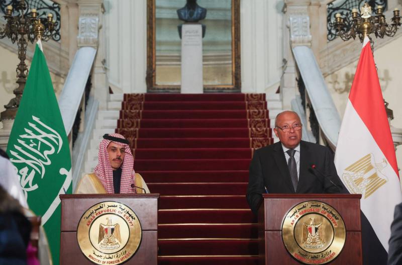 وزيرا خارجية السعودية ومصر: لوقف إطلاق النار في غزة
