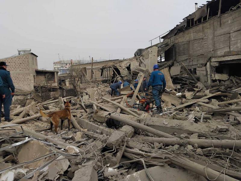 إنفجار بمنطقة سكنية في العاصمة الأرمنية