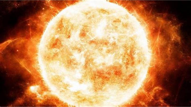 انفجار هائل على الشمس 