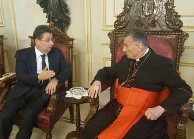 كنعان من بكركي: المطلوب تحمل المسؤوليات ولبنان لا يريد الحرب