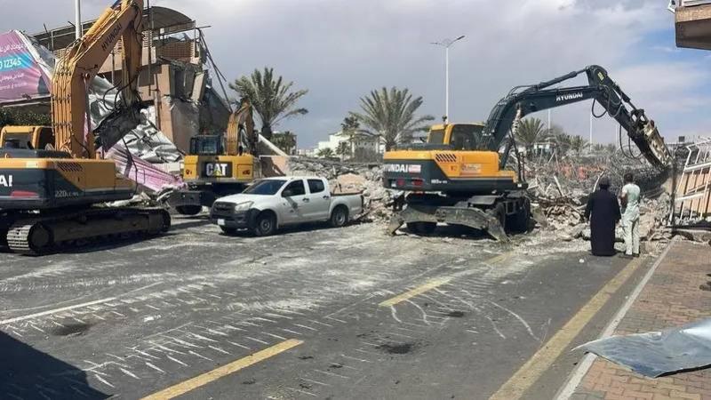 سقوط جسر مشاة في خميس مشيط