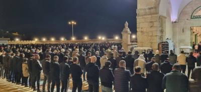 35 ألف مصل في المسجد الأقصى في الليلة الأولى من رمضان