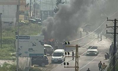 بالفيديو- مسيرة إسرائيلية تستهدف سيارة في بلدة البازورية وسقوط قتيل