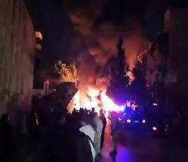 إنفجار وحريق في بشامون ليلًا