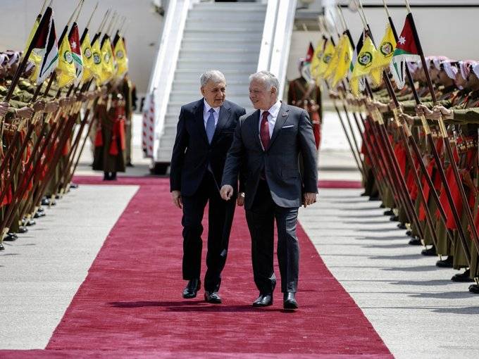 وصول الرئيس العراقي إلى عمّان في زيارة رسمية