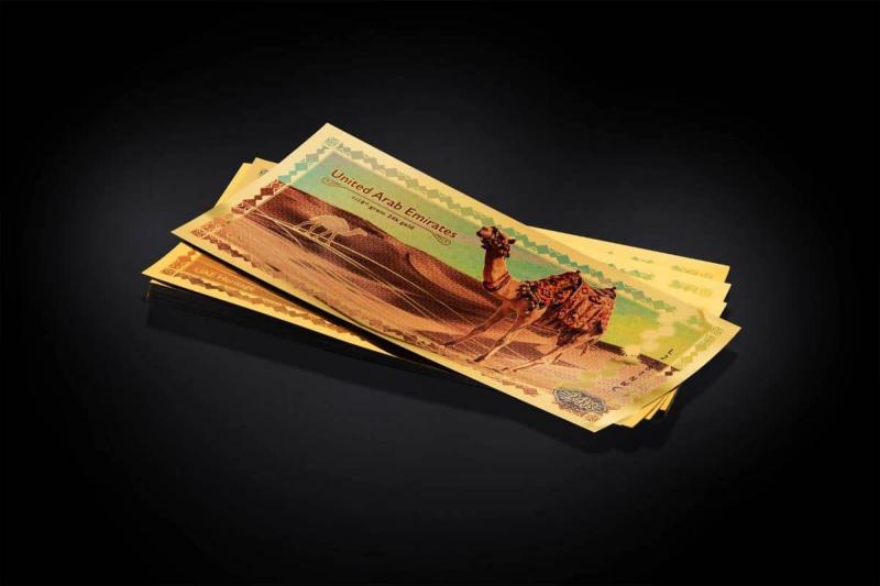 بالفيديو- دبي تطرح ورقة نقدية من الذهب