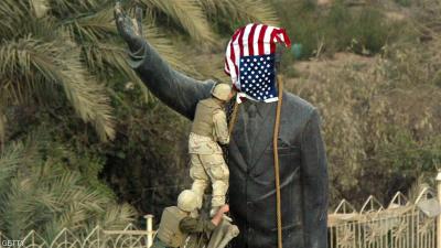 صدام ورمزية العلم الأميركي