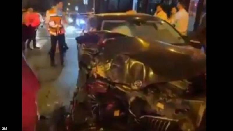 بالفيديو..سيارة وزير إسرائيلي آخر تتعرض لحادث خطير