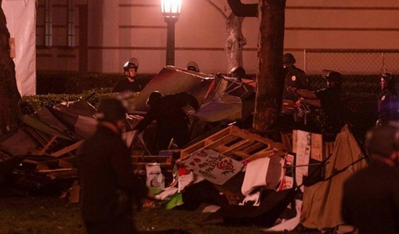 شرطة لوس أنجلوس: لا اعتقالات خلال إخلاء مخيم الجامعة